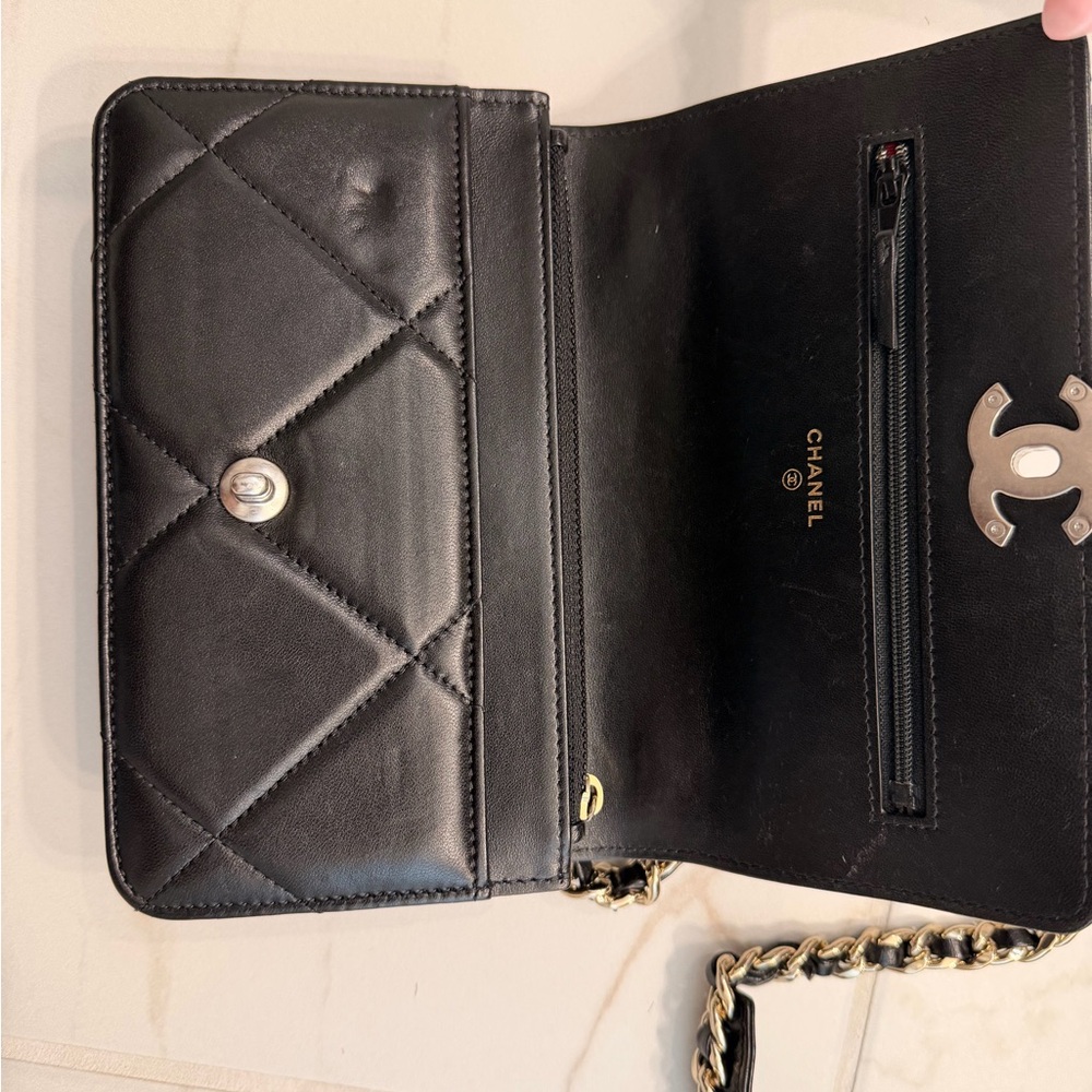 CHANEL
Lambskin Quilted Chanel 19 Wallet On Chain WOC Black - Picture 10 of 16